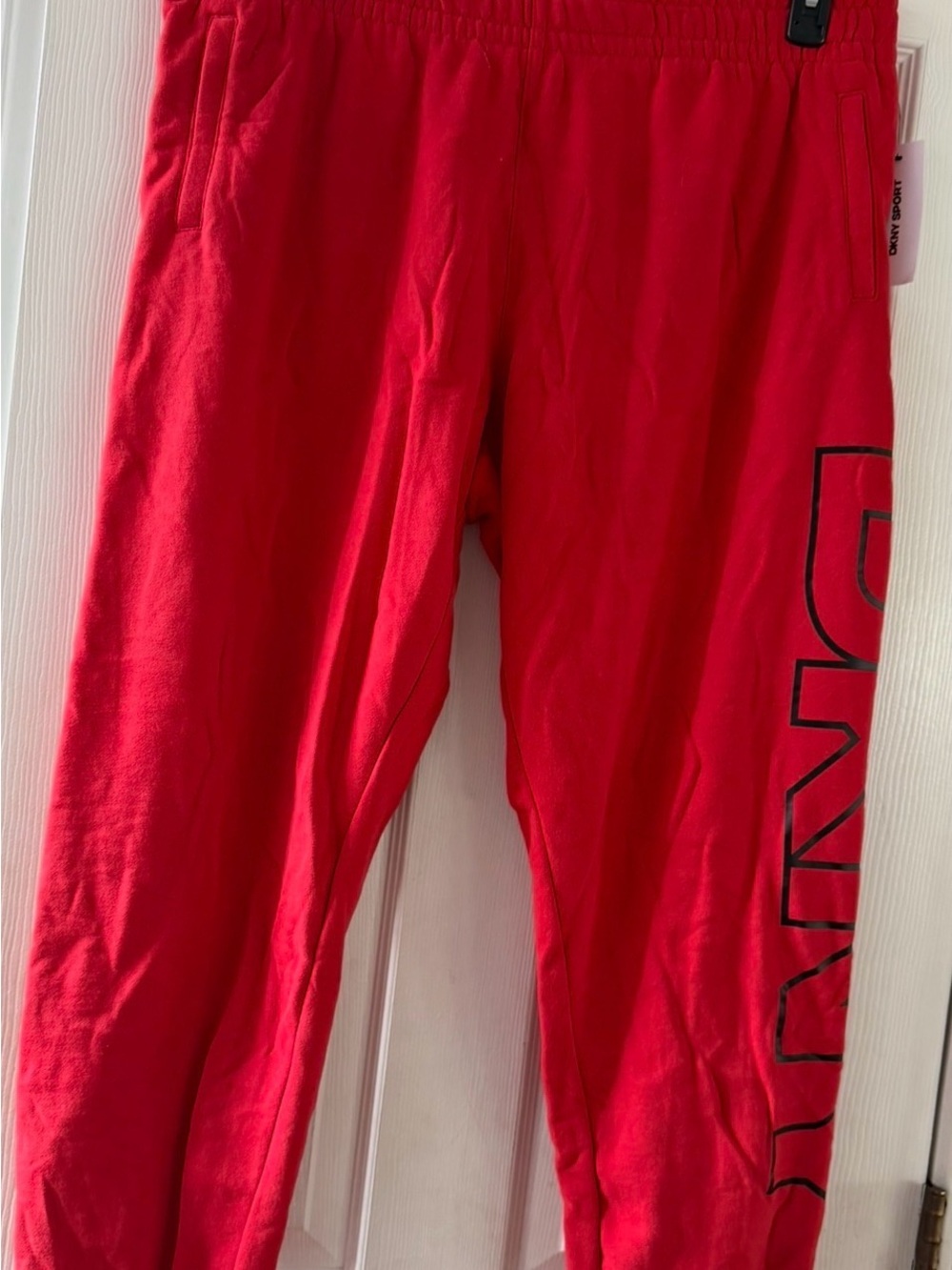 DKNY Kids Bright Red Logo Joggers